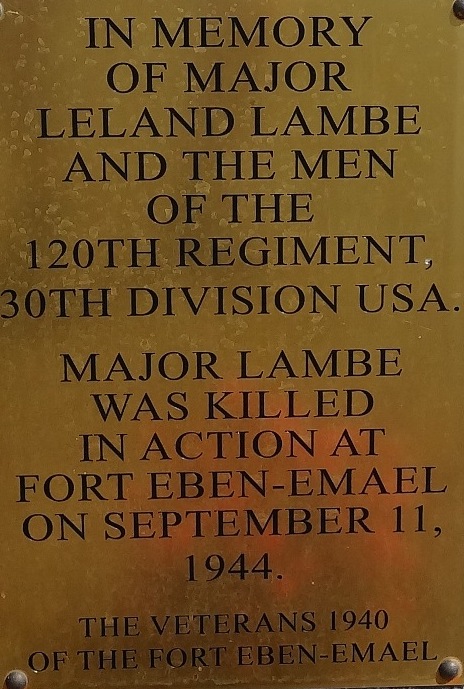 Leland Lambe plaque