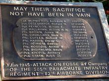 Monument to I Company of the 505th PIR 82nd Airborne