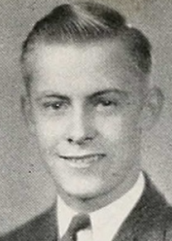 Photograph of James B Aageberg from the Hammond High School Yearbook, The Dunes, 1936 James B Aageberg photograph