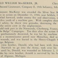Arnold MacKerer obituary