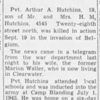 Arthur Hutchins obituary 1