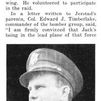 Obituary of John L. Jerstad in the Northwestern University alumni news 1 October 1943, courtesy of Erwin Derhaag John L. Jerstad obituary