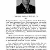 Francis N Bangs obituary p1