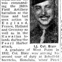 Arthur W Blair obituary
