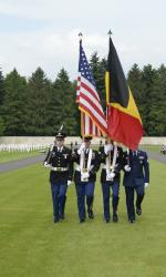Presentation of the Colors at the Henri-Chapelle ceremony Henri-Chapelle flag presentation